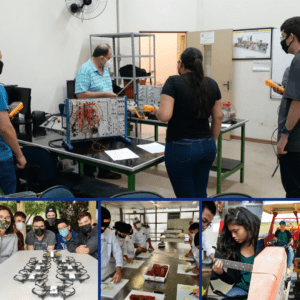 Fotos de alunos realizando atividades nos cursos técnicos da ETEC - Vestibulinho ETEC
