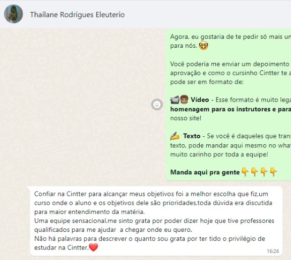 Aluna Thailane Rodrigues Eleuterio_turma Verde